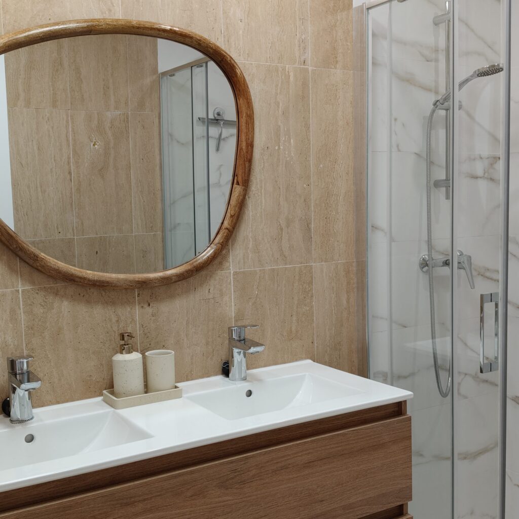 Modern bathroom with double sink